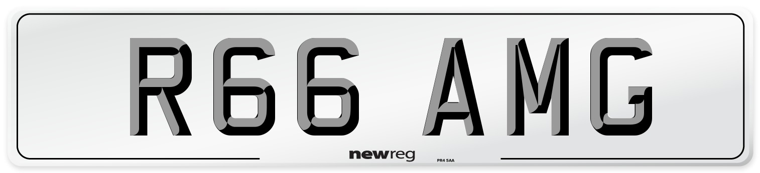 R66 AMG Number Plate from New Reg